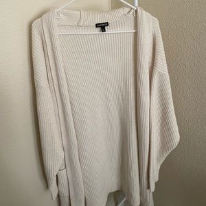 Cream/Off-White Express Open Front Cardigan Women’s Medium